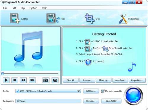 Cover: Bigasoft Audio Converter 3.3.26.4162 Multilanguage inkl.German