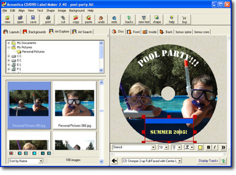 Cover: Acoustica CD DVD Label Maker 3.33