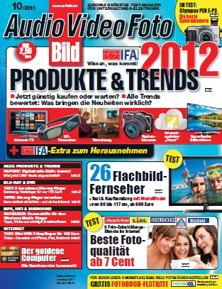 Cover: Audio Video Foto Bild Magazin 10 2011 Cover: Audio Video Foto Bild Magazin 10 2011