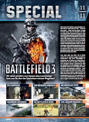 Cover: PC Games 11 2011 Battlefield 3 Special Cover: PC Games 11 2011 Battlefield 3 Special